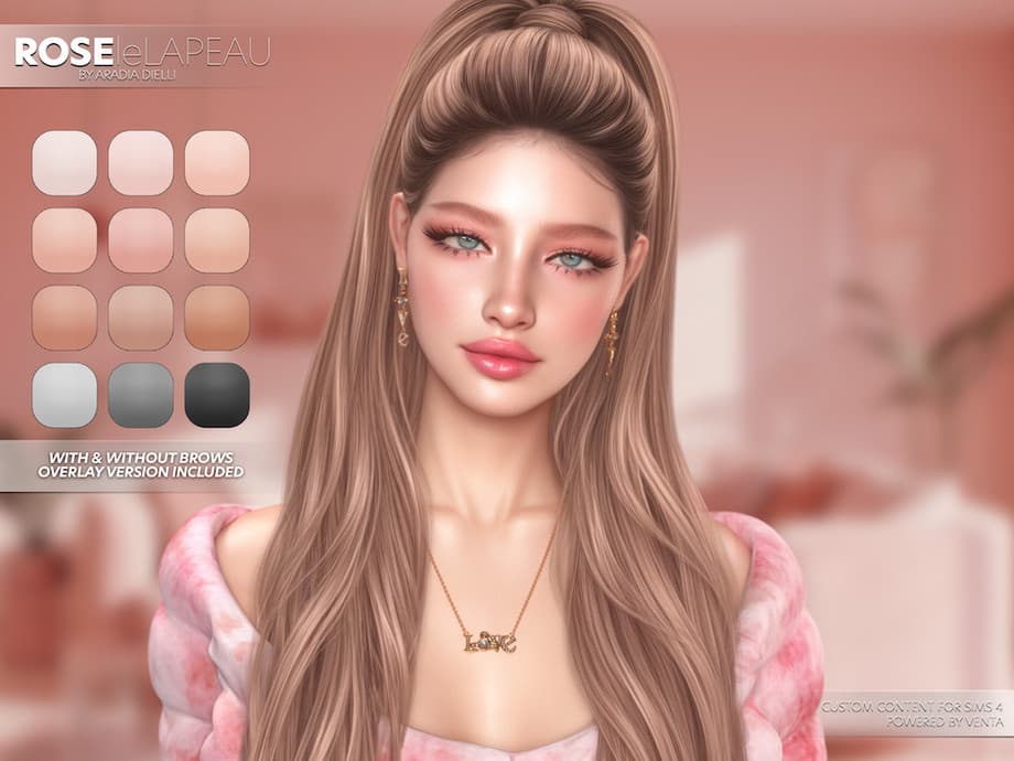 Скриншот мода Скинтон и оверлей Rose Skin